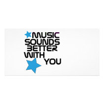 Music Sounds Better With You Custom Photo Card