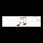 Music Sparkle Red bumper stickers