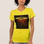 Music Speakers In Flight With Laser Beams Tee Shirts