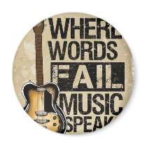 music speaks fridge magnet
