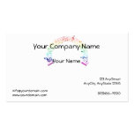 Music Staff Semi-Circle Rainbow on White Business Card Template