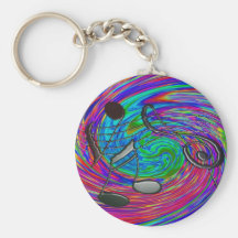 Music Swirl Keychain