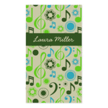 Music Teacher Business Cards
