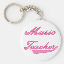 Music Teacher Pink Tshirts and Gifts Key Chains