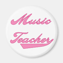 Music Teacher Pink Tshirts and Gifts Fridge Magnets