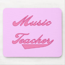 Music Teacher Pink Tshirts and Gifts Mouse Pads