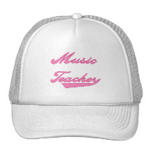 Music Teacher Pink Tshirts and Gifts Trucker Hats