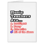 Music Teacher Quiz...Joke Greeting Card