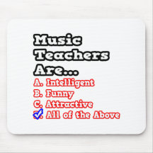Music Teacher Quiz...Joke Mousepads