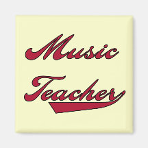 Music Teacher Red Tshirts and Gifts Magnets