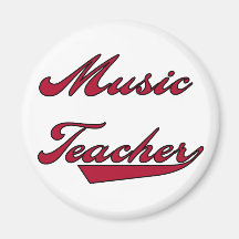 Music Teacher Red Tshirts and Gifts Magnets