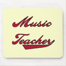 Music Teacher Red Tshirts and Gifts Mouse Pad