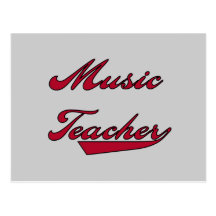 Music Teacher Red Tshirts and Gifts Post Card