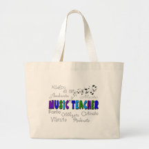 Music Teacher Terminology Design Tote Bags