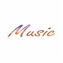 music text purple orange clouds acrylic cut out