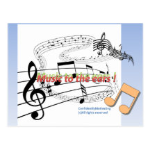 Music to the ears ! post card