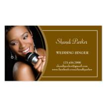 Music Wedding Singer Photo Business Card