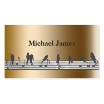 musical birds business card