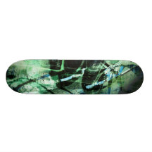musical chaos Green/blu Skate Board Deck