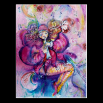 MUSICAL CLOWN postcards