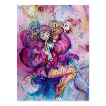 MUSICAL CLOWN POST CARD