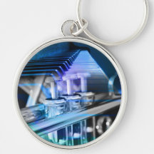 Musical Duet Blue Key Chain