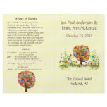 Musical Flower Tree Wedding Program Personalized Flyer