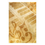 MUSICAL GRUNGE NOTES PIANO BACKGROUNDS FADED VINTA PHOTOGRAPH