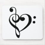 Musical Heart Mouse Pads