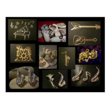 Musical Instruments Postcards