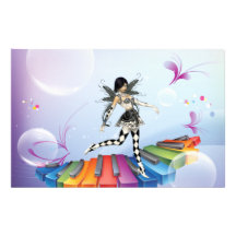 Musical Keyboard Faerie Stationery Paper