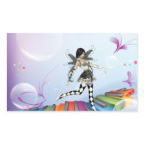 Musical Keyboard Faerie Rectangle Stickers