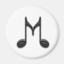 Musical "M" Letter Magnets
