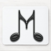 Musical "M" Letter Mouse Pad