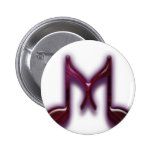 Musical "M" Letter Pinback Buttons