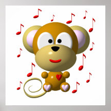 Musical monkey print