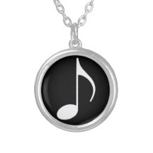 musical note ~ black necklace