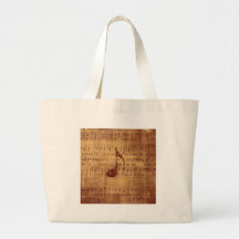 Musical Note Canvas Bags