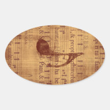 Musical Note Oval Stickers