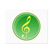 Musical Note Stretched Canvas Prints