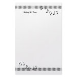 Musical Note Waves stationery