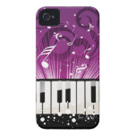 Musical Notes and Ivory Keys Purple Case Case-Mate iPhone 4 Cases