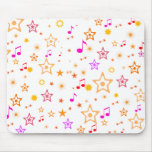 Musical Notes and Stars: Mousepad
