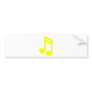 Musical notes bumper sticker
