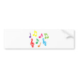 Musical notes bumper sticker