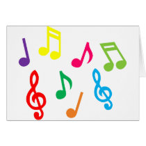 Musical notes greeting card
