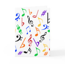 Musical Notes Holiday Card - Multi