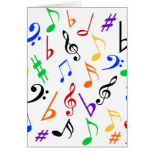 Musical Notes Holiday Card - Multi
