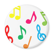 Musical notes fridge magnets