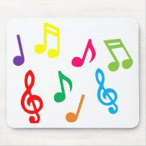 Musical notes mouse pad